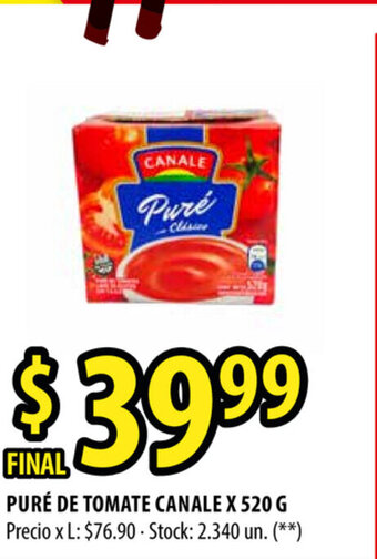 Punto Mayorista Canale Puré de Tomate x 520g oferta