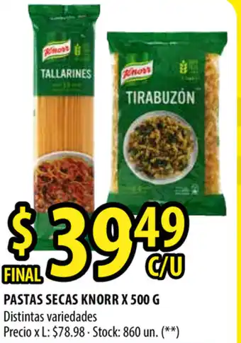 Punto Mayorista Knorr Pastas Secas x 500g oferta