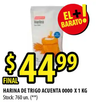 Punto Mayorista Acuenta Harina de Trigo 0000 x 1kg oferta