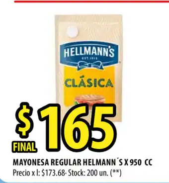 Punto Mayorista Hellmann's Mayonesa Regular x 950cc oferta