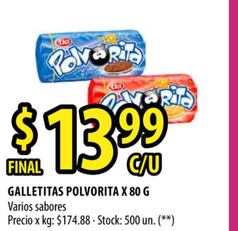 Punto Mayorista Polvorita Galletitas x 80g oferta