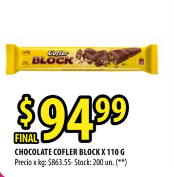 Punto Mayorista Cofler Block Chocolate x 110g oferta
