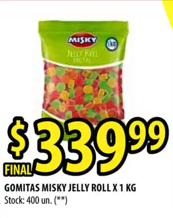 Punto Mayorista Misky Jelly Roll Gomitas x 1kg oferta