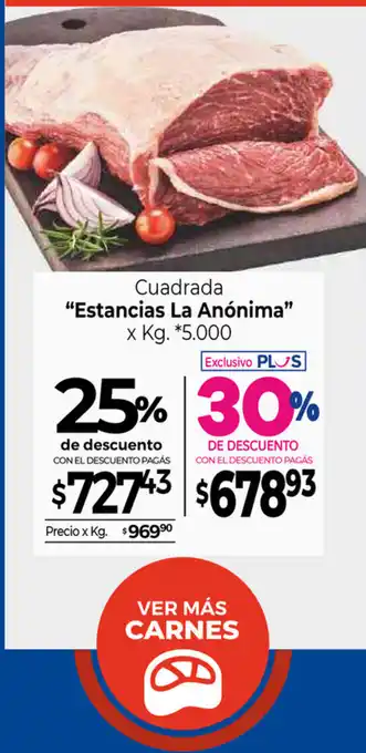 La Anonima Estancias La Anónima Cuadrada x kg oferta
