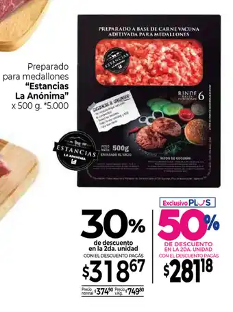 La Anonima Estancia La Anónima Preparado para medallones x 500g oferta