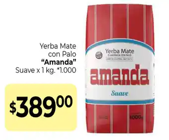 La Anonima Amanda Yerba Mate con Palo Suave x 1kg oferta
