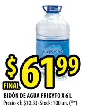 Punto Mayorista Frikyto Bidón de Agua x 6L oferta