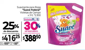 La Anonima Suave Federal Suavizante para Ropa x 3lt oferta