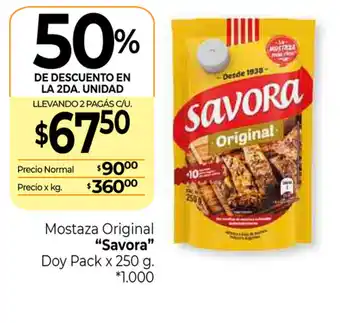 La Anonima Savora Mostaza Original Doy Pack x 250grs oferta