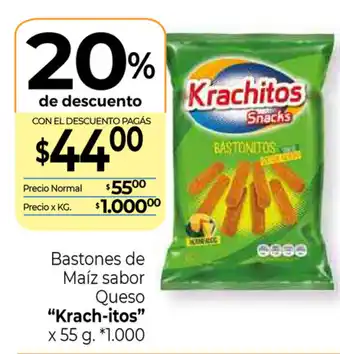 La Anonima Krach-itos Bastones de Maíz sabor Queso x 55g oferta