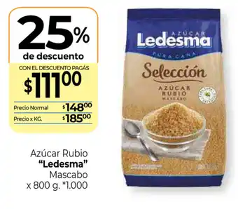 La Anonima Ledesma Azúcar Rubio Mascabo x 800g oferta