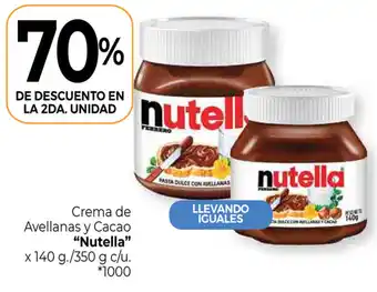 La Anonima Nutella Crema de Avellanas y Cacao x 140g oferta