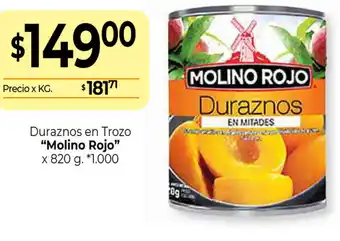 La Anonima Molino Rojo Duraznos en Trozo x 820g oferta