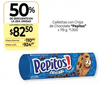 La Anonima Pepitos Galletitas con Chips de Chocolate x 119g oferta