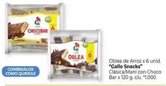 La Anonima Gallo Snacks Oblea de Arroz x 6 unid oferta