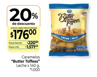 La Anonima Butter Toffees Leche x 140g oferta