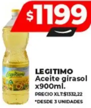 Supermayorista Vital LEGITIMO Aceite girasol x 900ml oferta