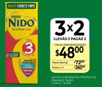 La Anonima Nido Leche LV Advanced Protectus x 200cc oferta