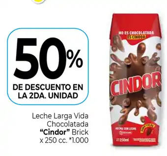 La Anonima Cindor Leche Larga Vida Chocolatada Brick x 250cc oferta