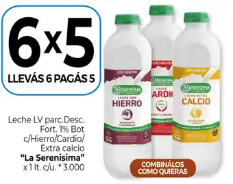 La Anonima La Serenisima Leche LV Parc.Desc Fort x 1lt oferta