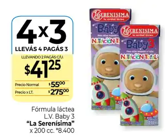 La Anonima La Serenisima Formula láctea L>V baby 3 x 200cc oferta