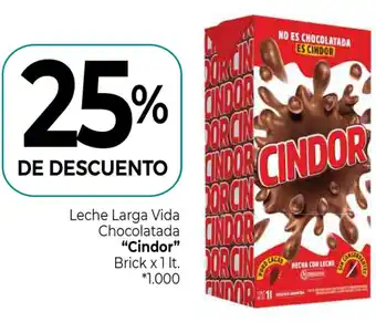 La Anonima Cindor Leche Larga Vida Chocolatada Brick x 1lt oferta