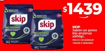 Supermayorista Vital SKIP Jabón en polvo bio enzimas x 600gr oferta