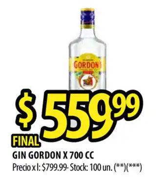 Punto Mayorista Gordon Gin x 700cc oferta