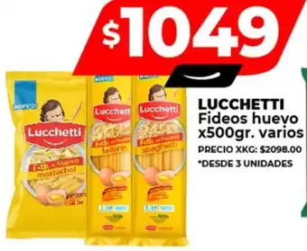 Supermayorista Vital LUCCHETTI Fideos huevo x 500gr oferta