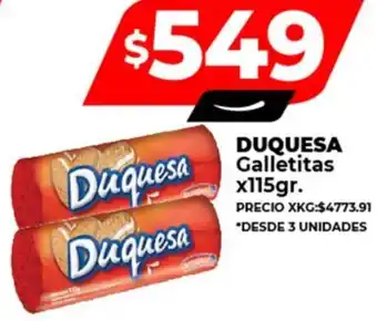 Supermayorista Vital DUQUESA Galletitas x 115gr oferta