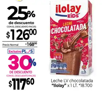 La Anonima Ilolay Leche LV chocolatada x 1lt oferta