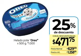 La Anonima Oreo Helado pote x 500g oferta