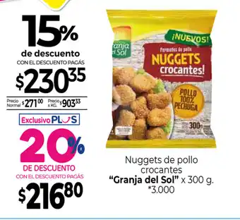 La Anonima Granja del Sol Nuggets de pollo crocantes x 300g oferta