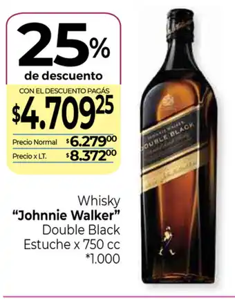 La Anonima Johnnie Walker Whisky Double Black Estuche x 750cc oferta