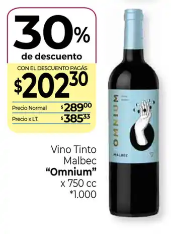 La Anonima Omnium Vino Tinto Malbec x 750cc oferta
