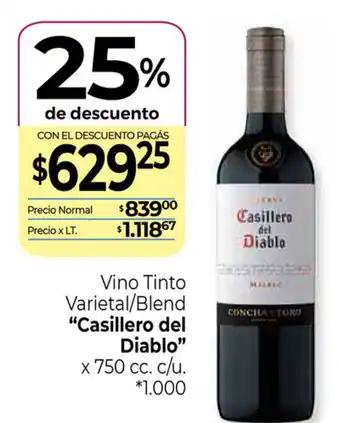 La Anonima Casillero del Diablo Vino Tinto Varietal/Blend x 750cc oferta