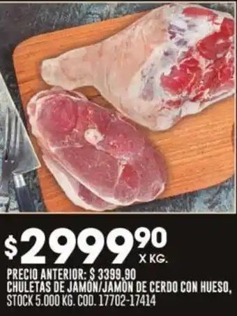 Coto CHULETAS DE JAMON/JAMON DE CERDO CON HUESO X KG oferta