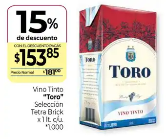 La Anonima Toro Vino Tinto Seleccion Tetra Brick x 1lt oferta