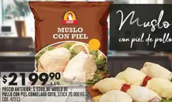 Coto MUSLO DE POLLO CON PIEL CONGELADO COTO X KG oferta
