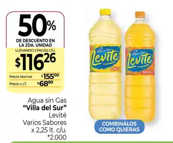 La Anonima Villa del Sur Agua sin Gas x 2,25lt oferta