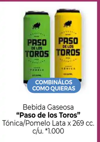 La Anonima Paso de los toros Bebida Gaseosa Tónica/Pomelo Lata x 269cc oferta