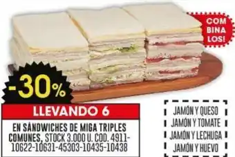 Coto EN SANDWICHES DE MIGA TRIPLES COMUNES oferta