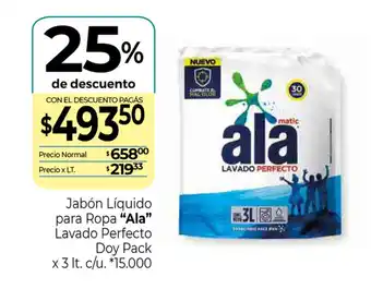La Anonima Ala Jabón Liquido para Ropa Lavado Perfecto Doy Pack x 3lt oferta