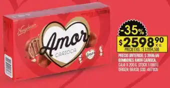 Coto BOMBONES AMOR CARIOCA, CAJA X 200G oferta