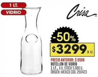 Coto BOTELLÓN DE VIDRIO 1LT oferta