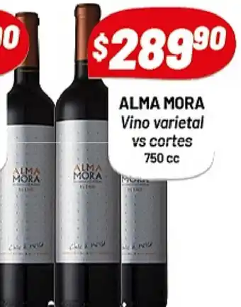 Almacor Alma Mora Vino varietales vs cortes 750cc oferta