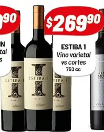 Almacor Estiba Vino Varietales vs cortes 750cc oferta
