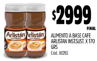 Supermercados Yaguar ALIMENTO A BASE CAFE ARLISTAN INST.SUST. X 170GR oferta