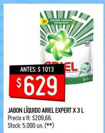 Walmart Jabon Líquido Ariel Expert x 3l oferta