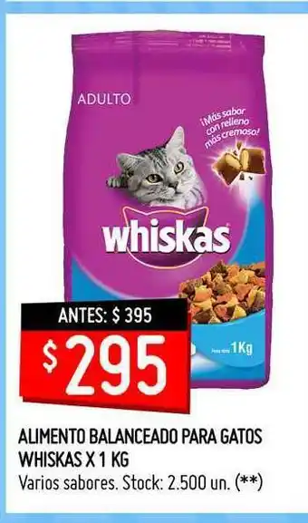 Walmart Alimento Balanceado Para Gatos Whiskas x 1kg oferta